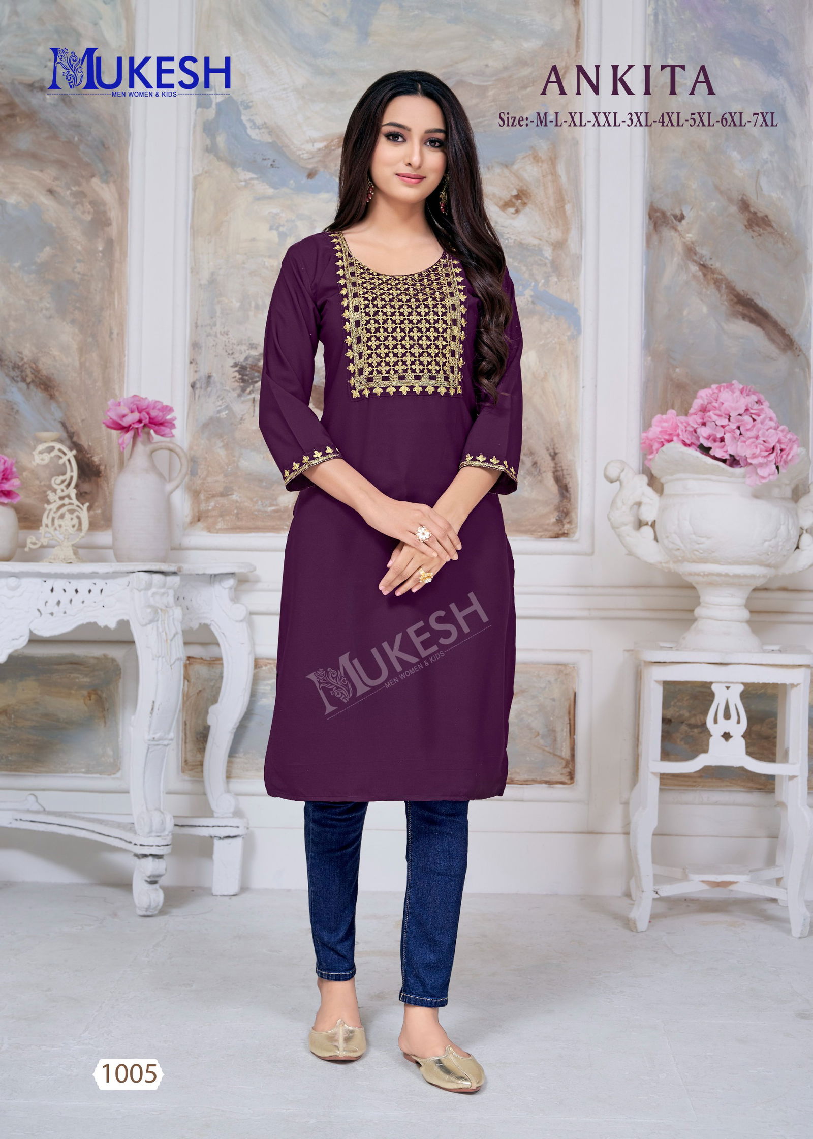 Ankita By Banwery Rayon Embroidery Kurti Wholesale Clothing Suppliers In India
